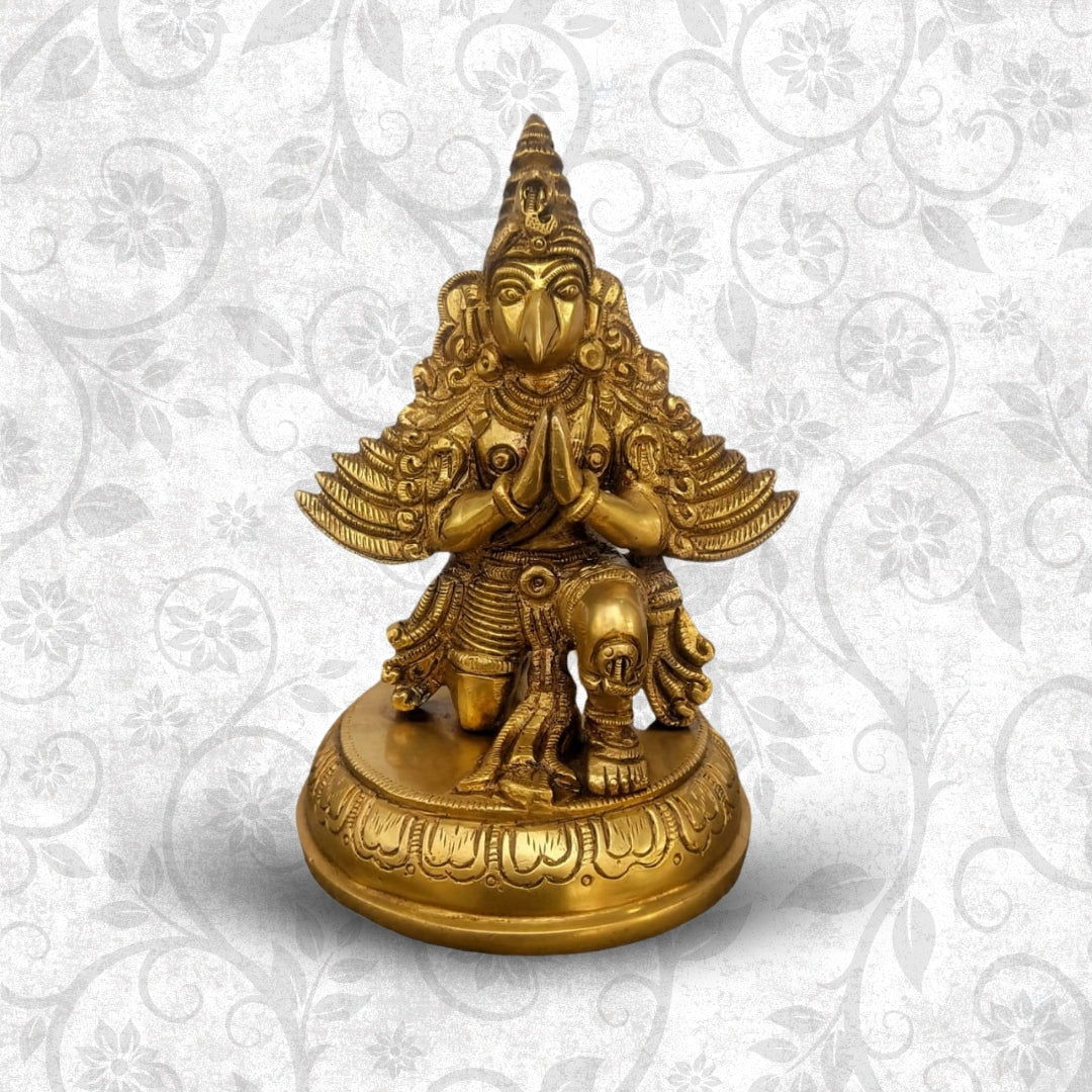 Lord Garuda Brass Statue - The Obstacle Remover