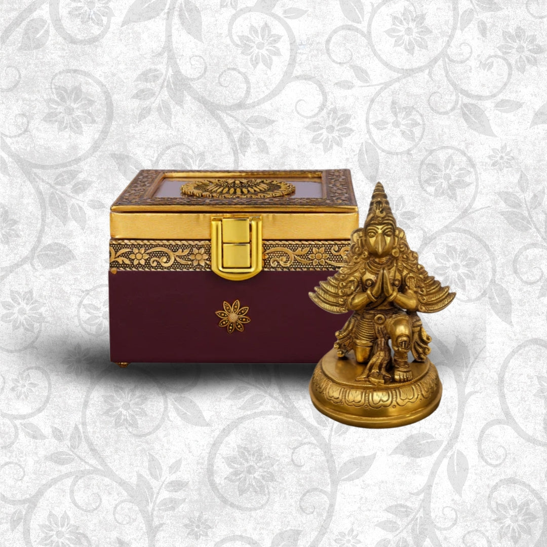 Lord Garuda Brass Statue - The Obstacle Remover