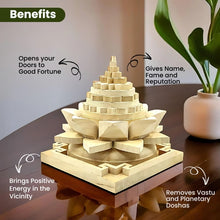 Meru Shriparni Wood Shree Yantra - The Throne of Mahalaxmi