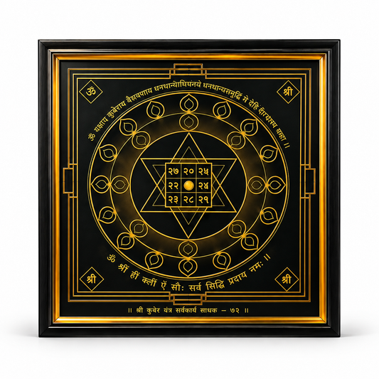 Energized Kuber Yantra – The Sacred “72 Code” Wealth Attractor