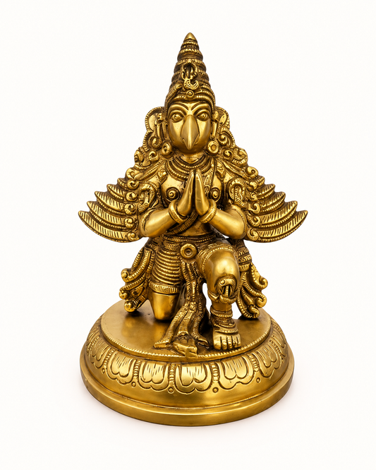 Lord Garuda Brass Statue - The Obstacle Remover