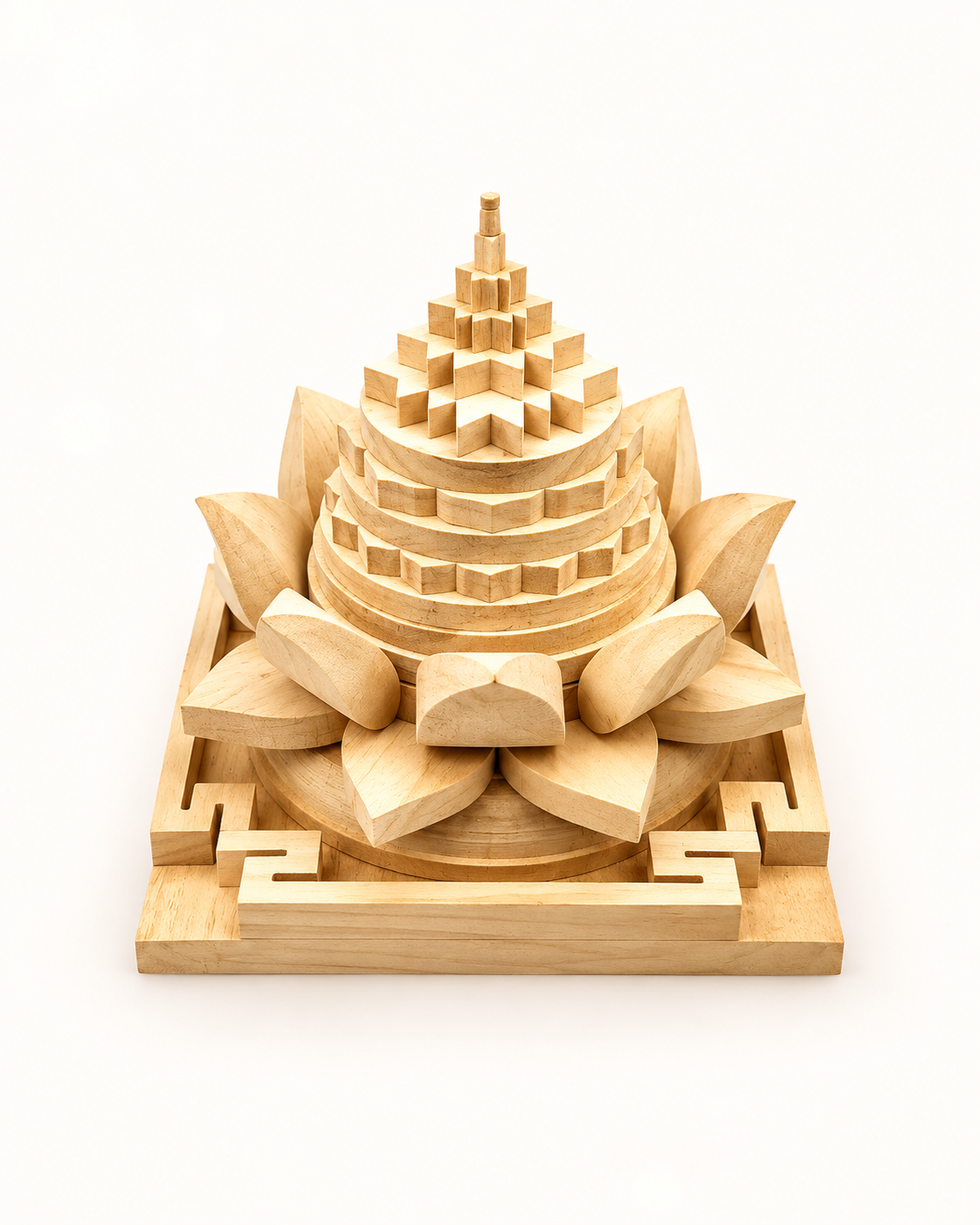 Meru Shriparni Wood Shree Yantra - The Throne of Mahalaxmi